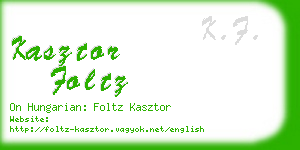 kasztor foltz business card